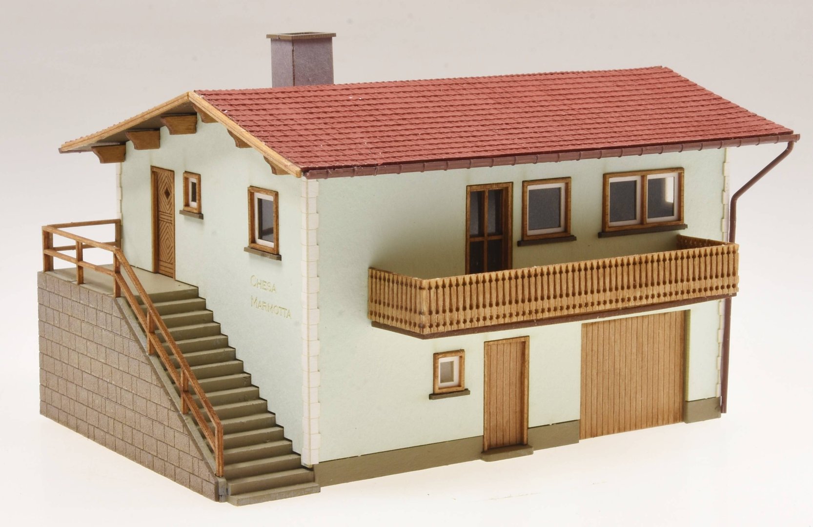 Modellbausatz Bündner Wohnhaus „Chesa Marmotta“ 1:87