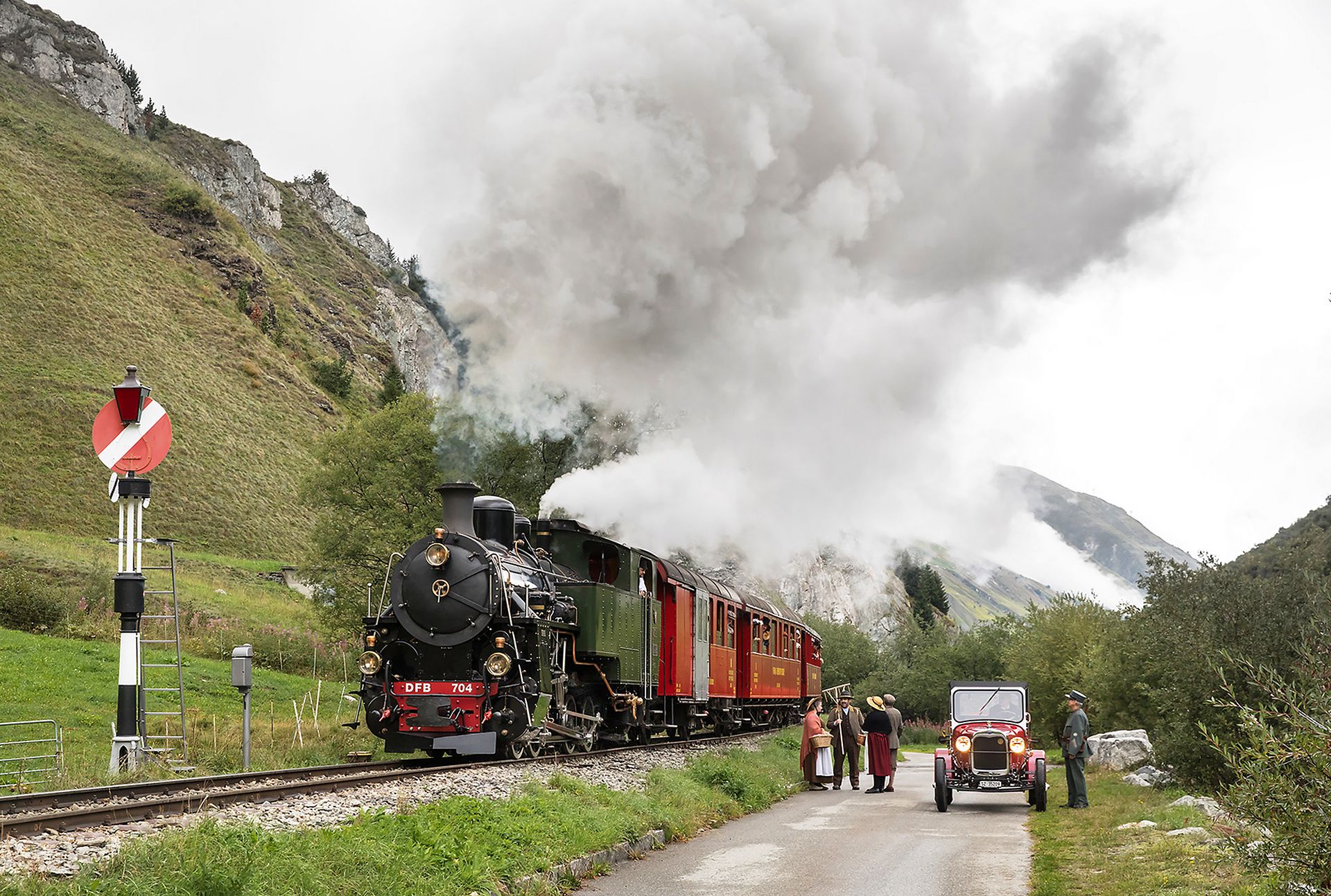DFB Lok 704 Hib'sche Wendescheibe historisch