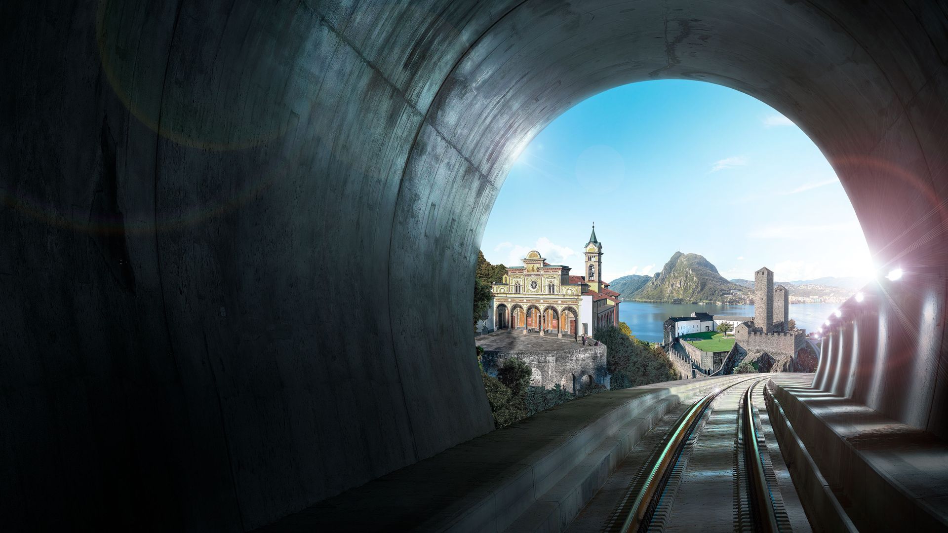 Ceneri-Basistunnel zwischen Lugano und Bellinzona
