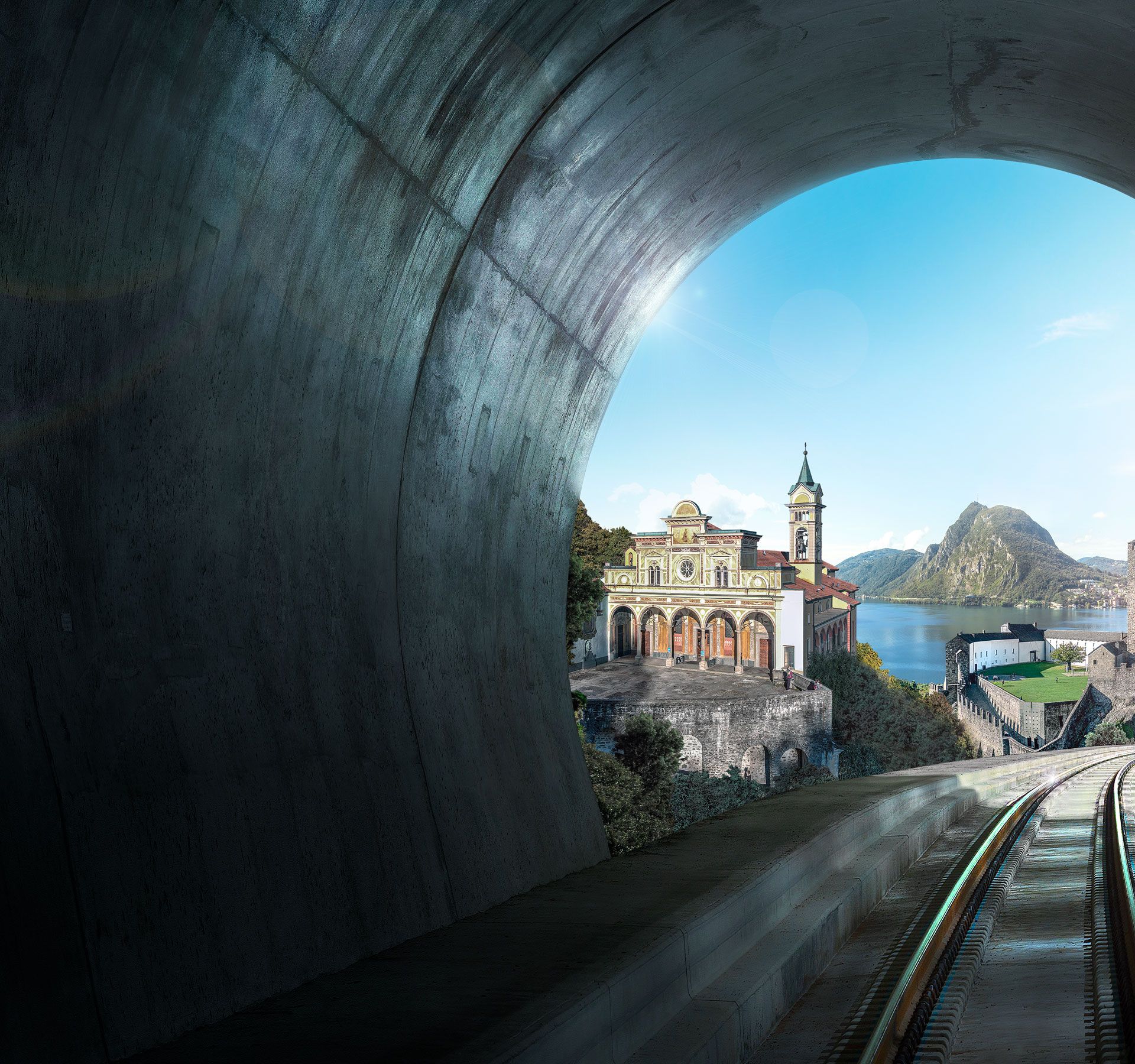 Ceneri-Basistunnel zwischen Lugano und Bellinzona