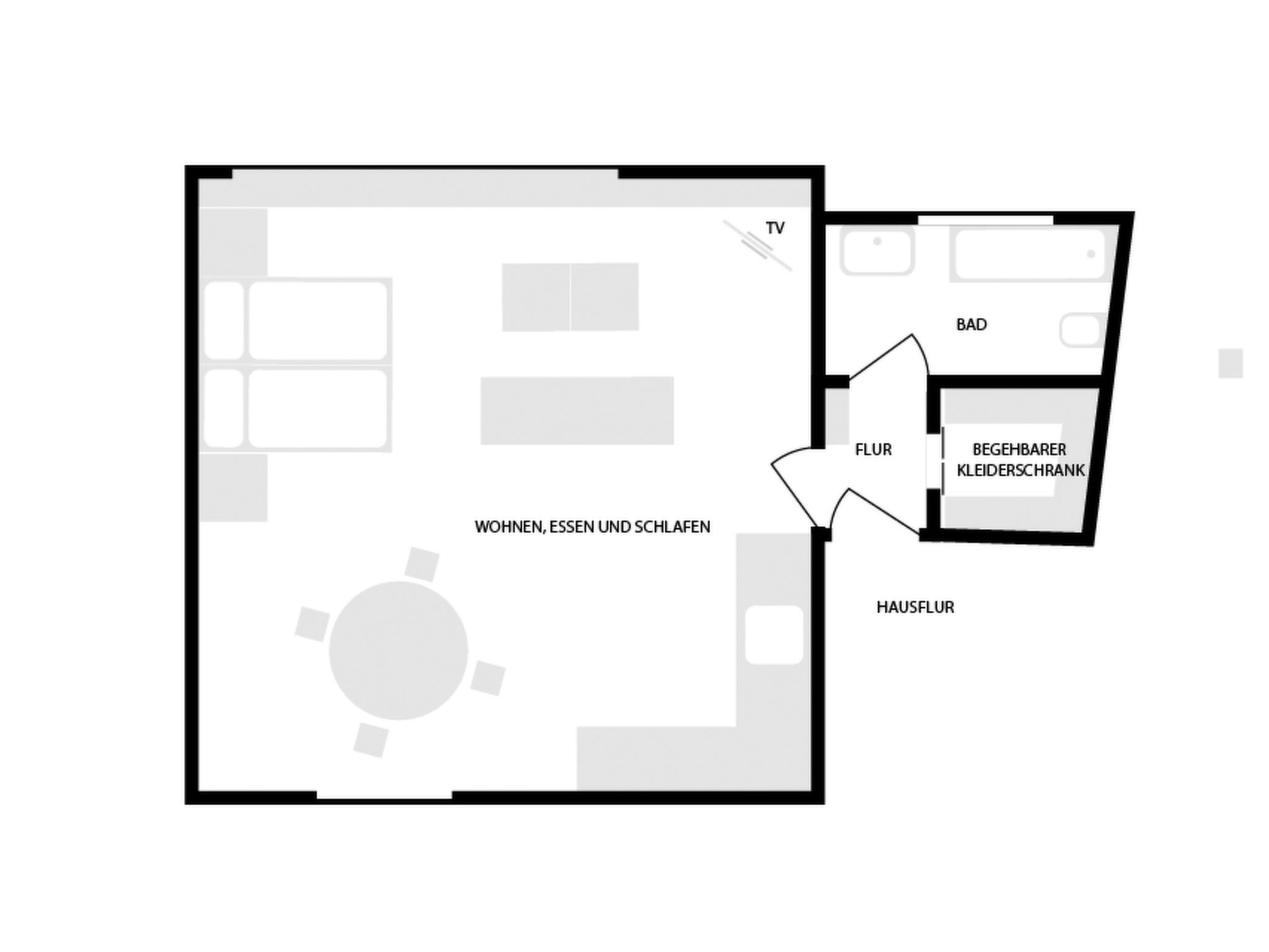 interhome-Haus Mattern - Atelier Appartement/Fewo, Bad, WC, 2-Bettwohnung