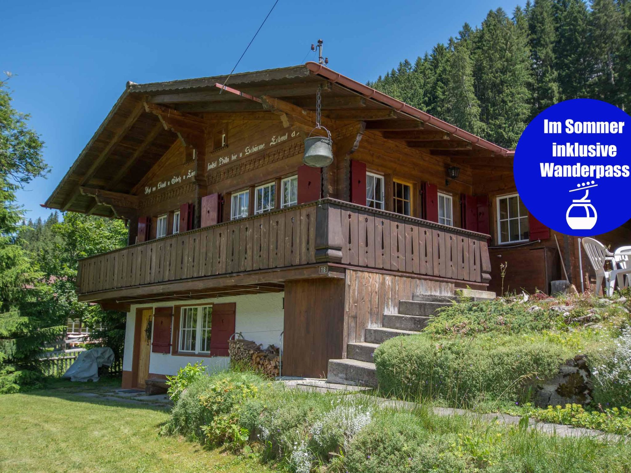interhome-Chalet Iris Appartement/Fewo, Dusche, WC, 2 Schlafräume 3-Zimmerwohnung
