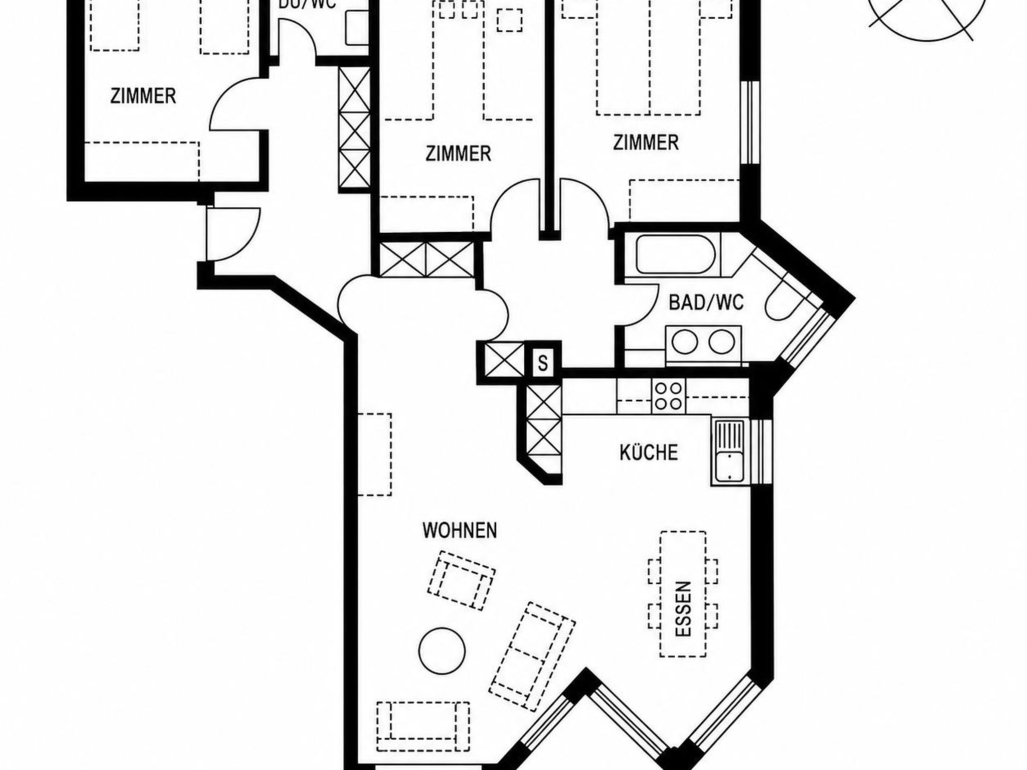 interhome-Montefiori Jama Stay Appartement/Fewo, Toilette und Bad/Dusche getrennt, 6-Bettw