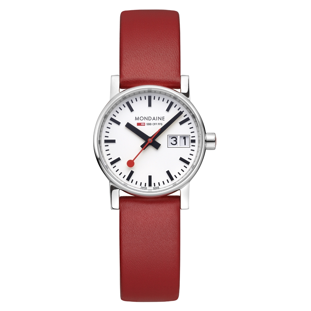 Mondaine Armbanduhr rot