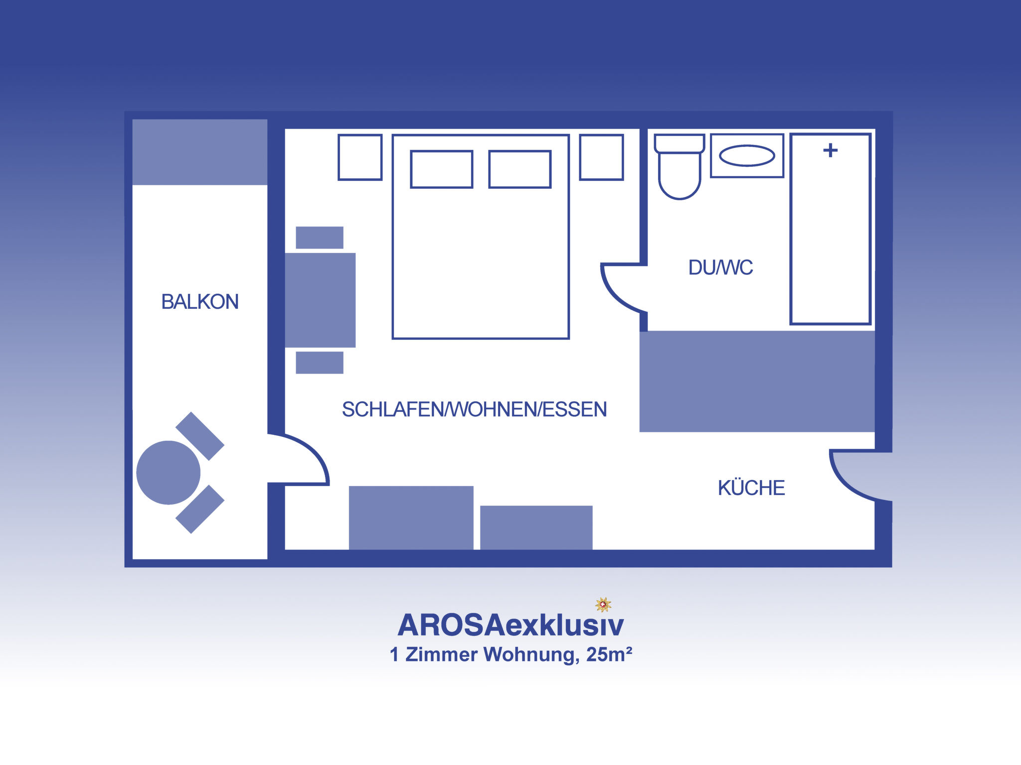 interhome-ArosaFlair Studio, Dusche, WC, Balkon