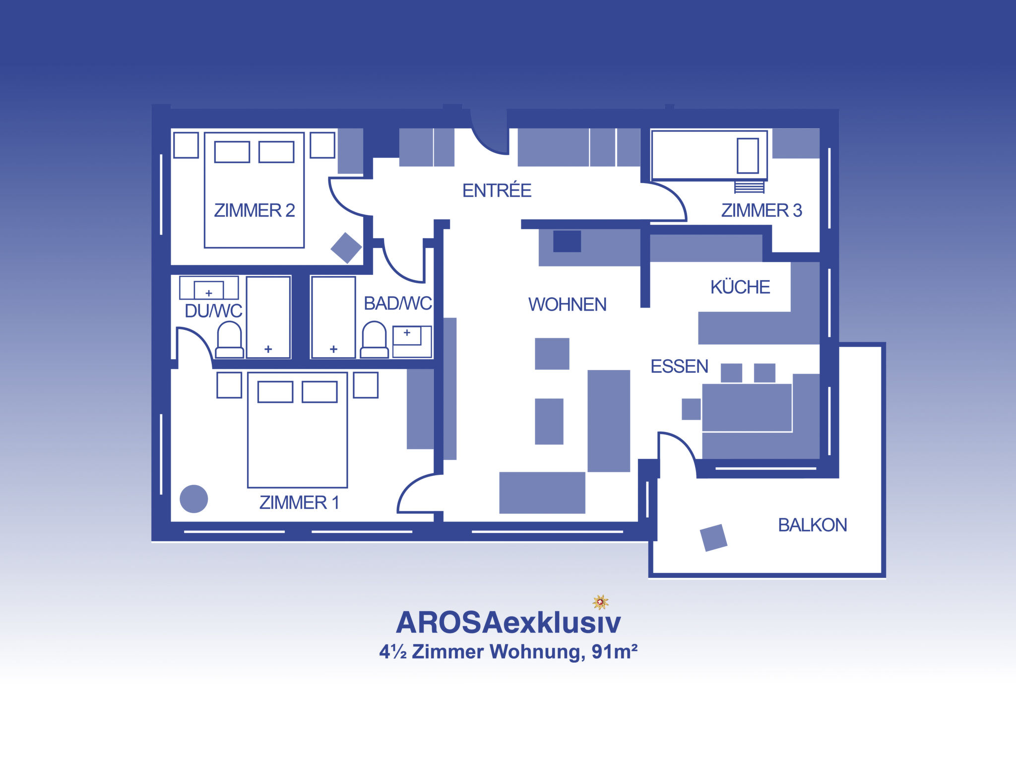 interhome-Bergsee Appartement/Fewo, Dusche und Bad, WC, 6-Bettwohnung