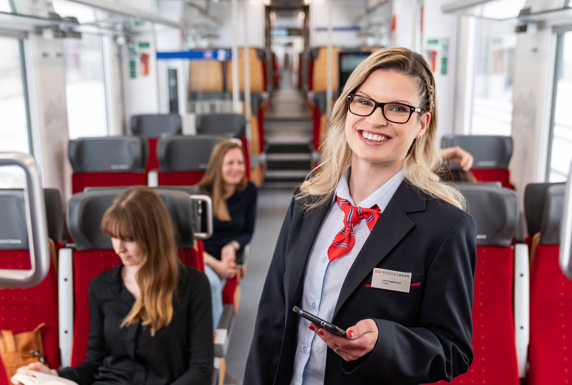 Kundenbegleiterin der SOB im Traverso
