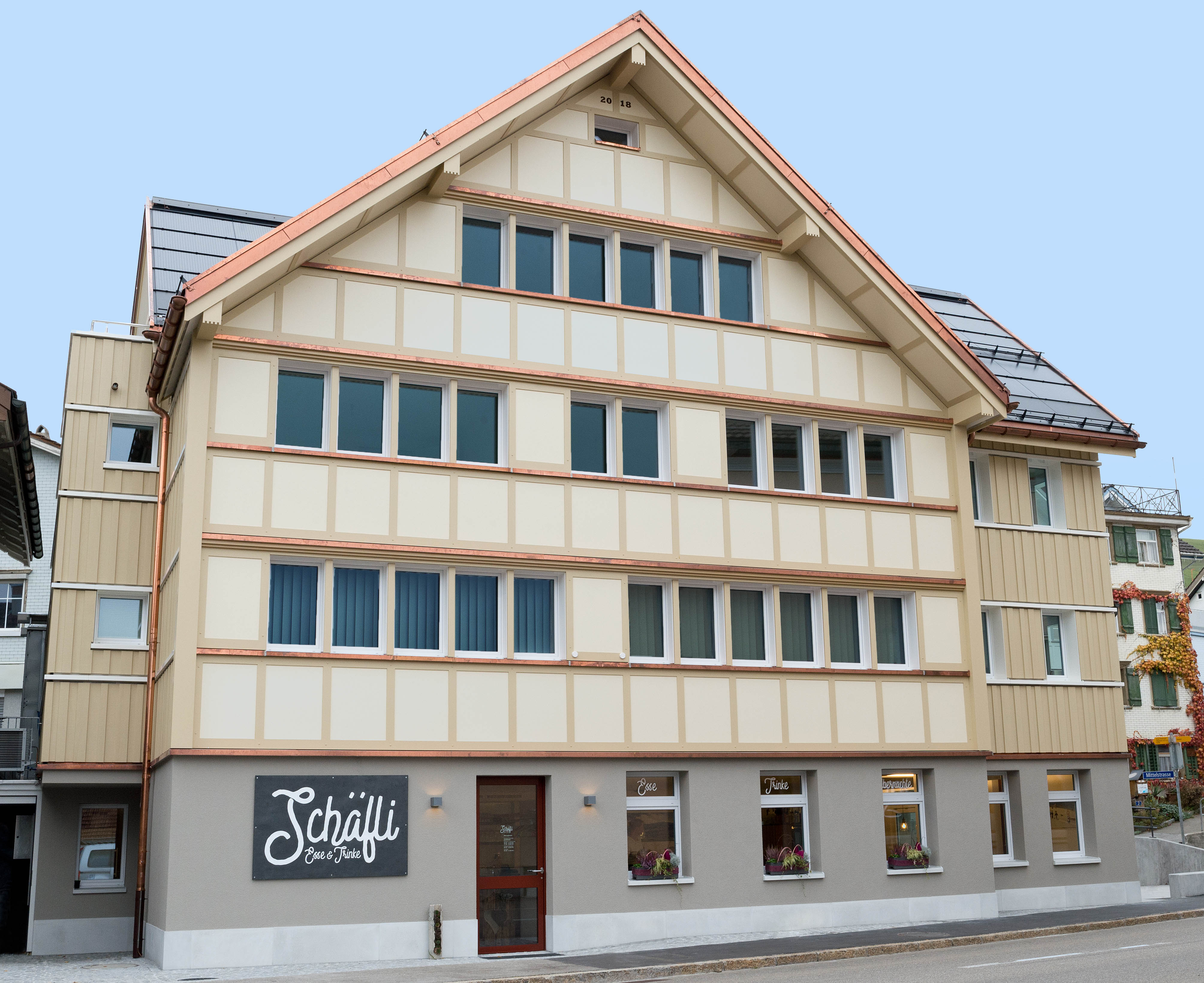 tomas-Schäfli Übernachten - Hauptfassade Gasthaus Schäfli