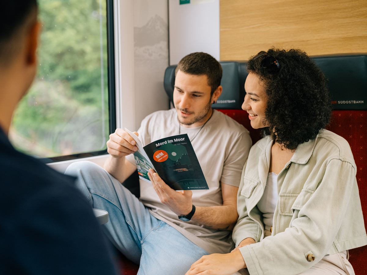 Ausflug mit Freunden mit der Südostbahn und dem Guide für die Krimi-Trails