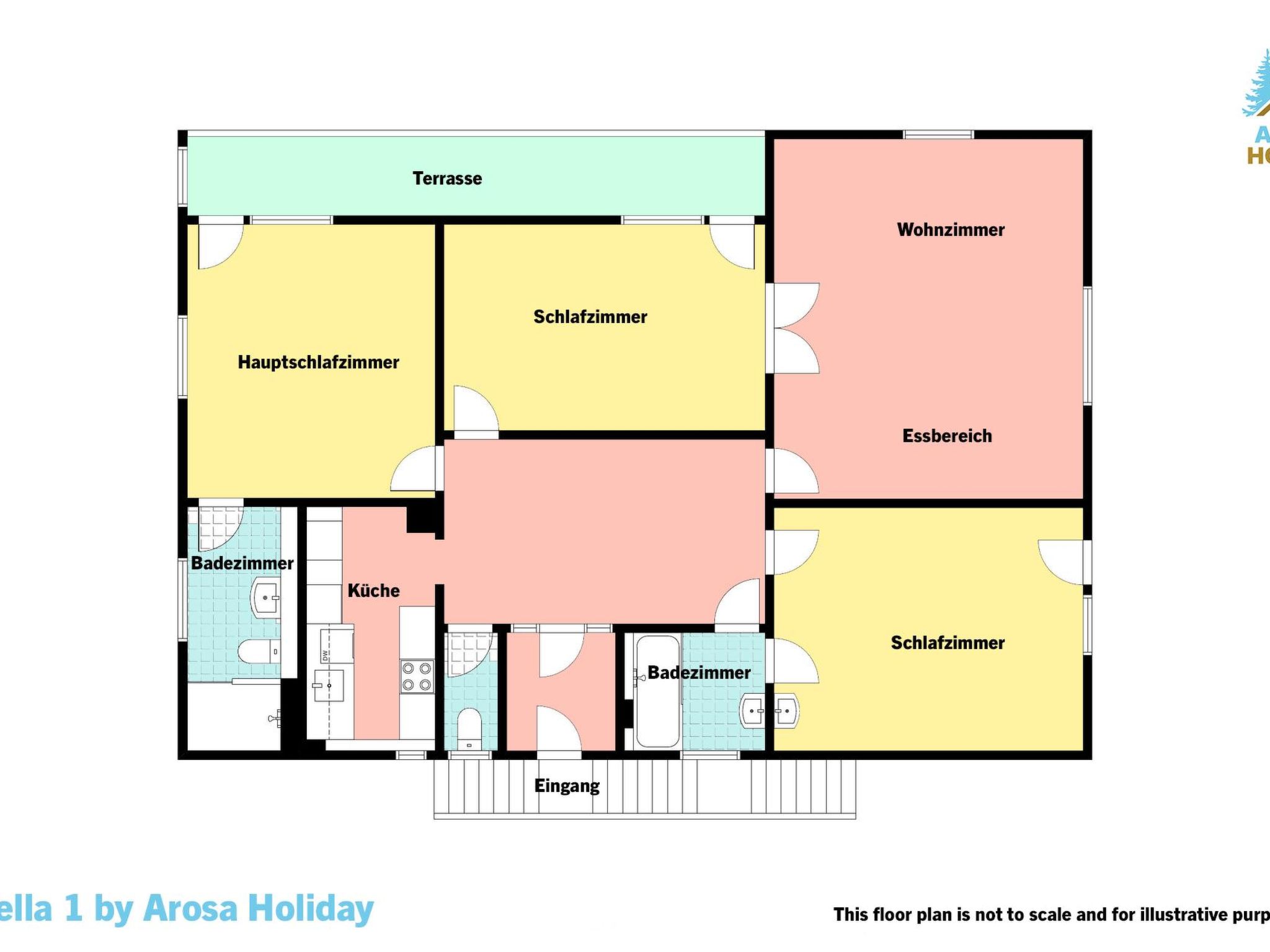 interhome-Pradella 1 by Arosa Holiday Appartement/Fewo, Bad, WC Pradella 1