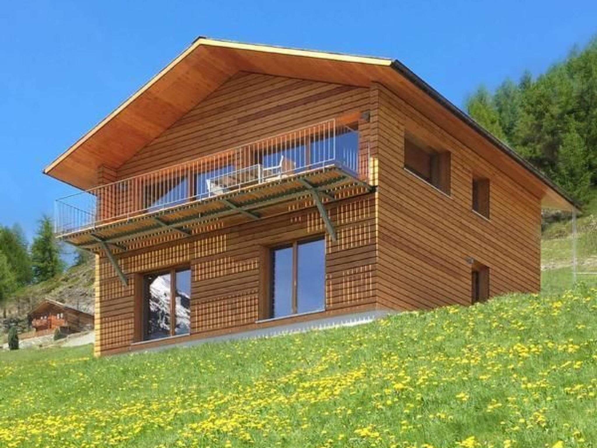 interhome-Chalet mit Blick auf die Berge