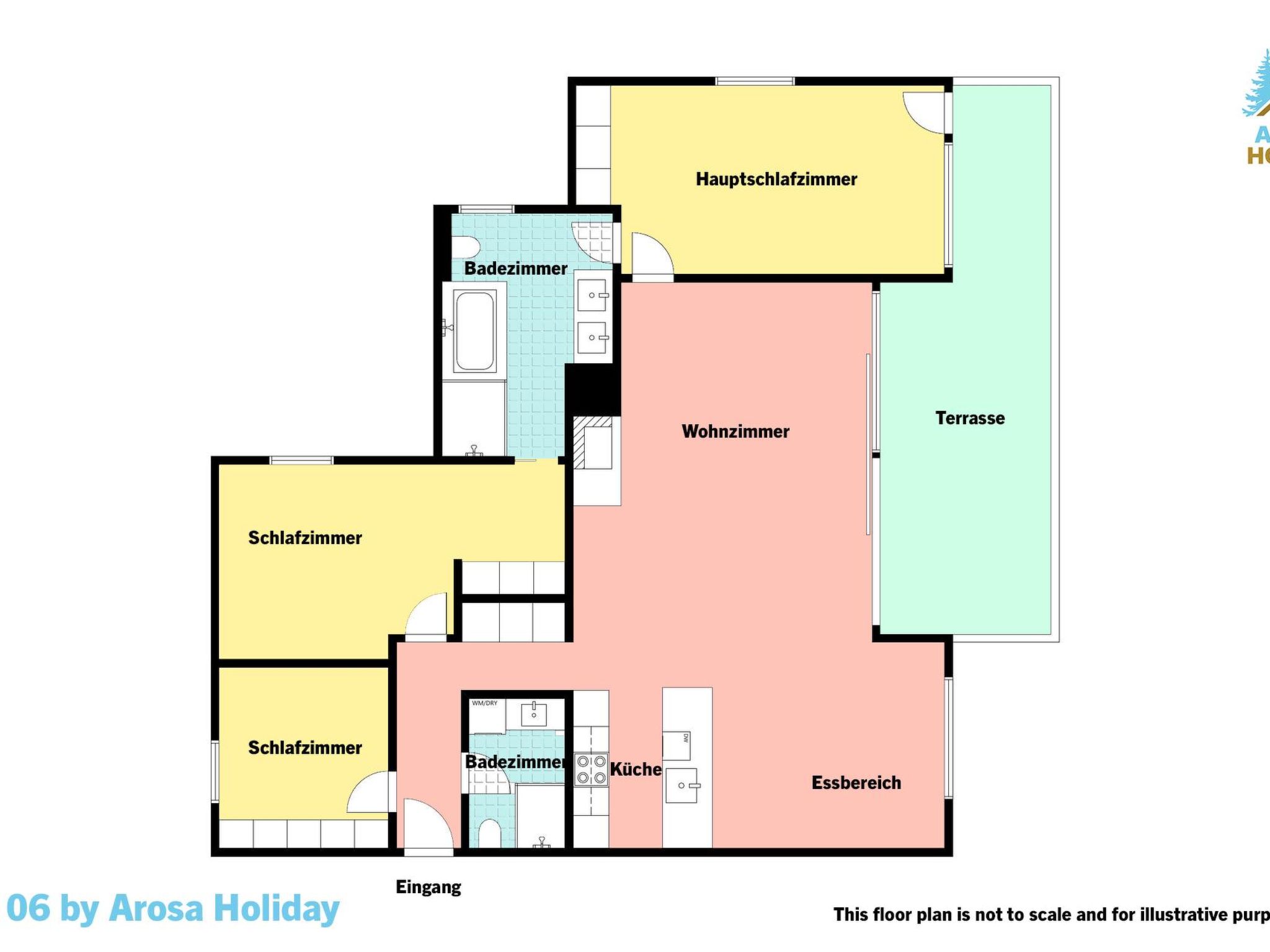 interhome-Salis 06 by Arosa Holiday Appartement/Fewo, Dusche und Bad, WC, 3 Schlafräume