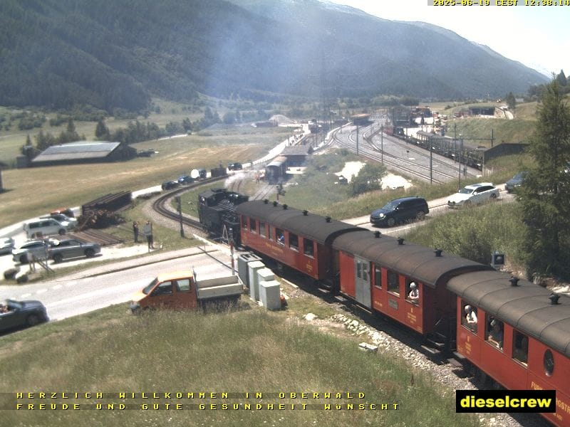 Dampfzug in Oberwald