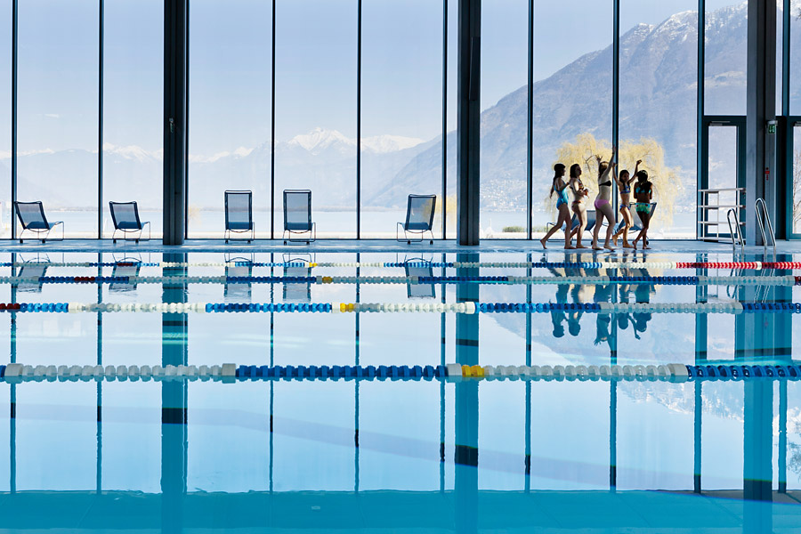Sia con il Sole che con la pioggia, sono sempre agibili le piscine interne da 25m, da 16m e la vasca baby per i più piccoli.