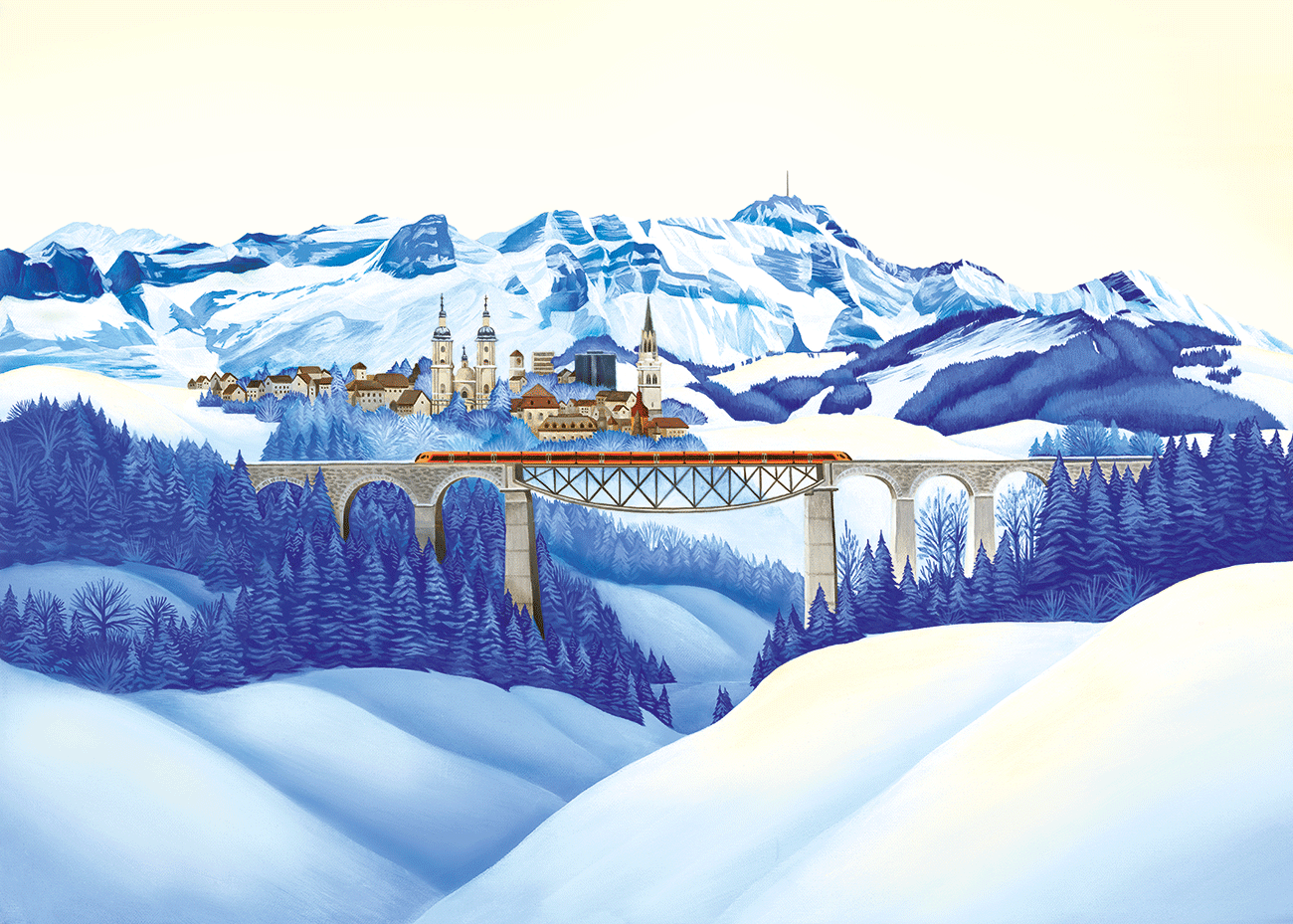 Voralpen-Express auf Sitterviadukt