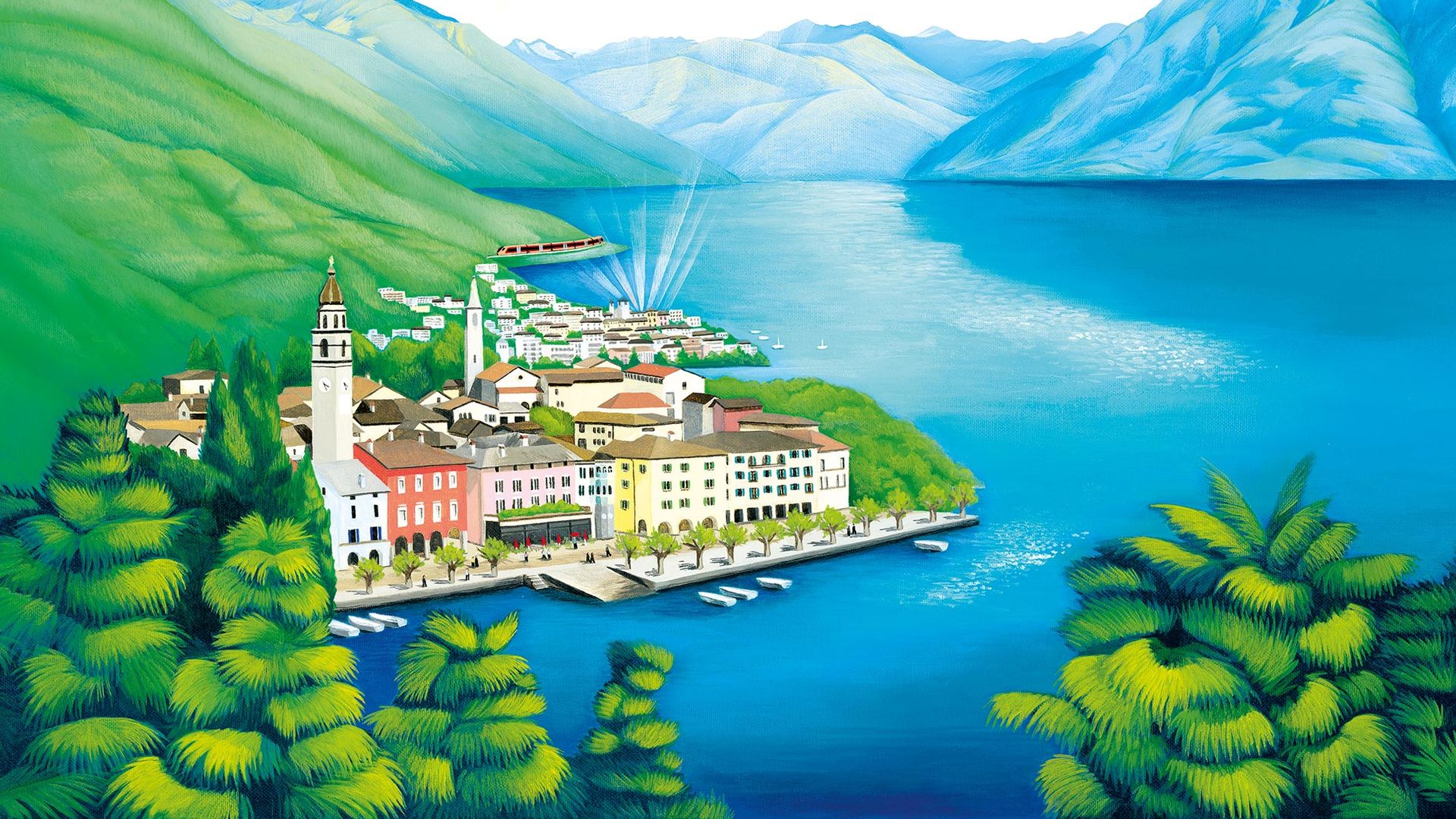 Ascona gemalt von Corinne Weidmann