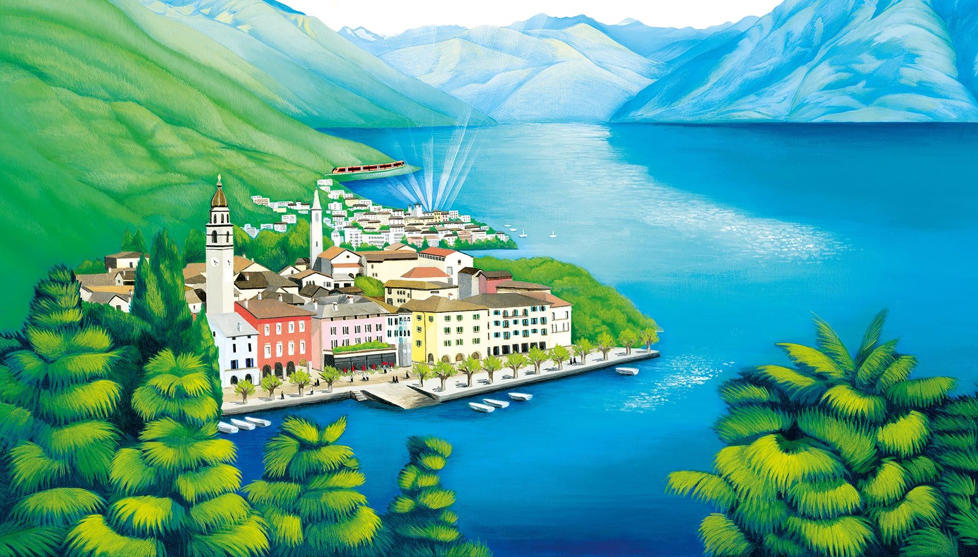 Ascona gemalt von Corinne Weidmann
