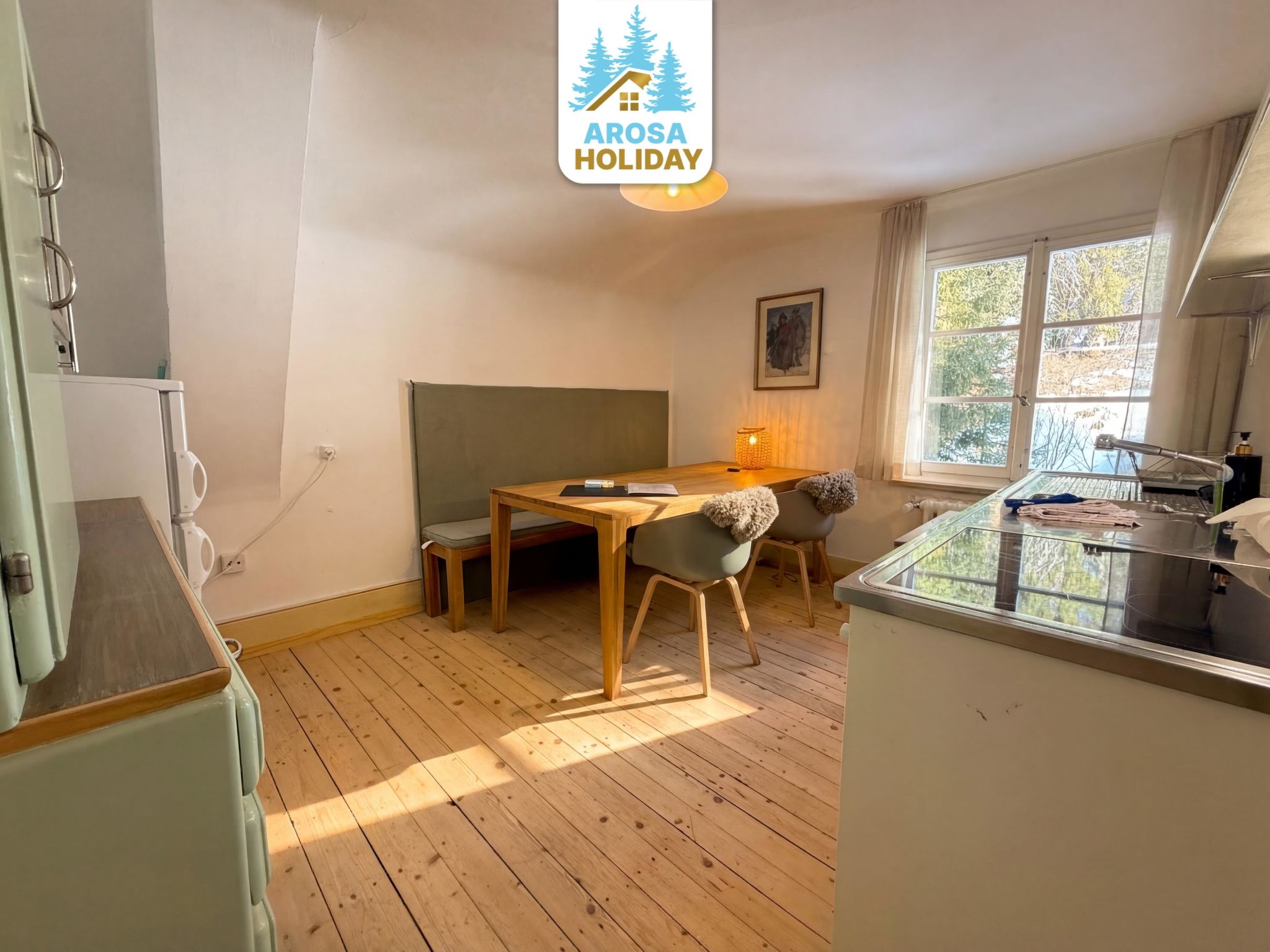 interhome-Pradella 2 by Arosa Holiday Studio, Dusche und Badewanne, 4-Bettwohnung