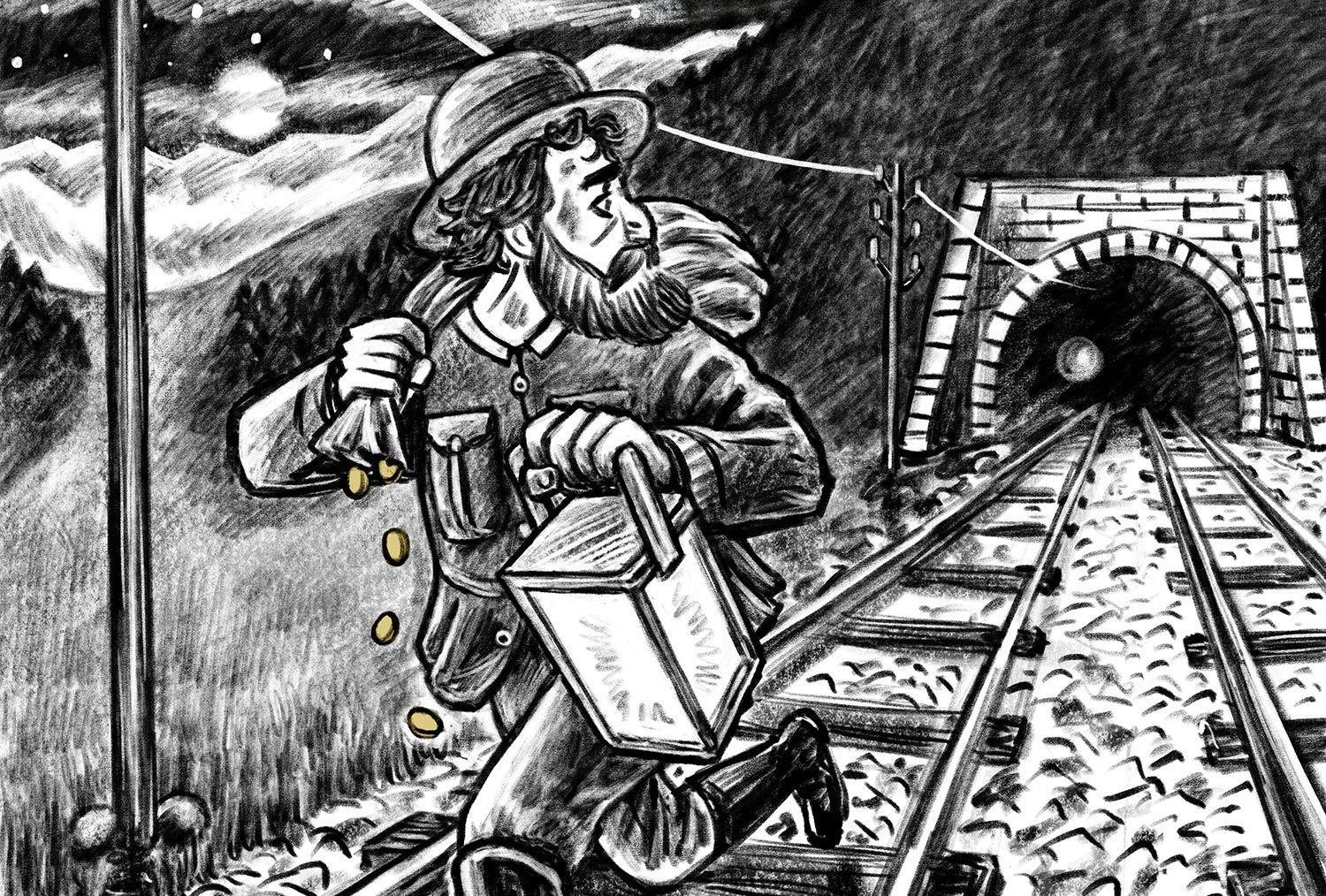 Schnitzeljagd und Rätselspass Treno Mistero: Davide Cipollata auf der Flucht