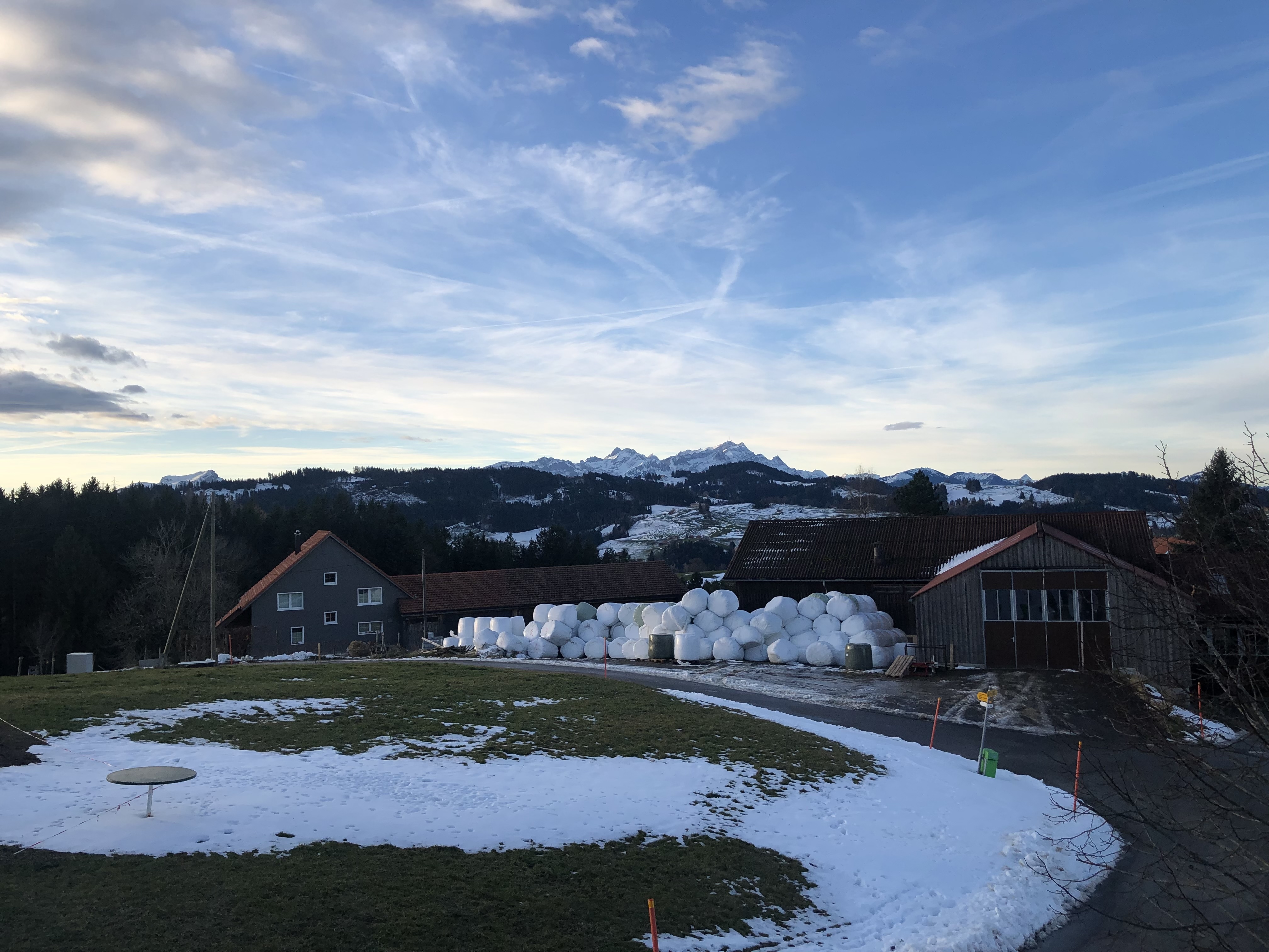 tomas-Hirschen Wald - Gasthaus & Bäckerei - Blick auf den Säntis