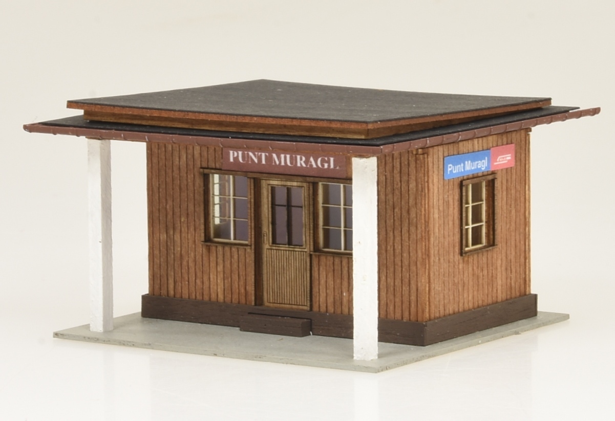Modellbausatz RhB-Haltepunkt "Punt Muragl" 1:87 3