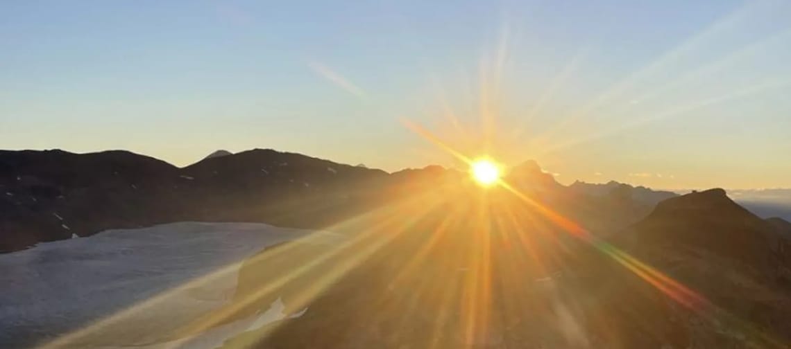 Sunrise at Plaine Morte