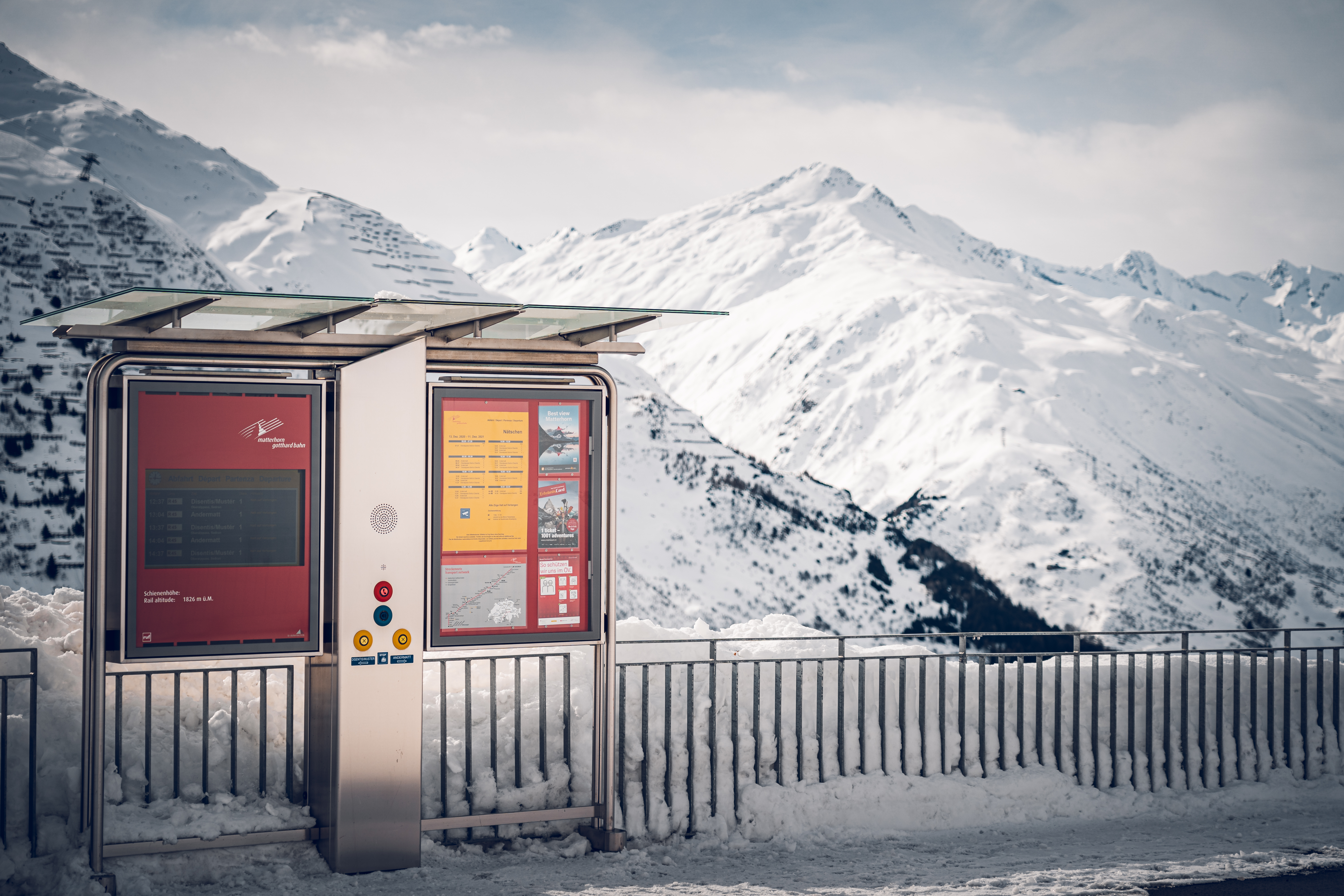 Bahnhof Nätschen im Winter