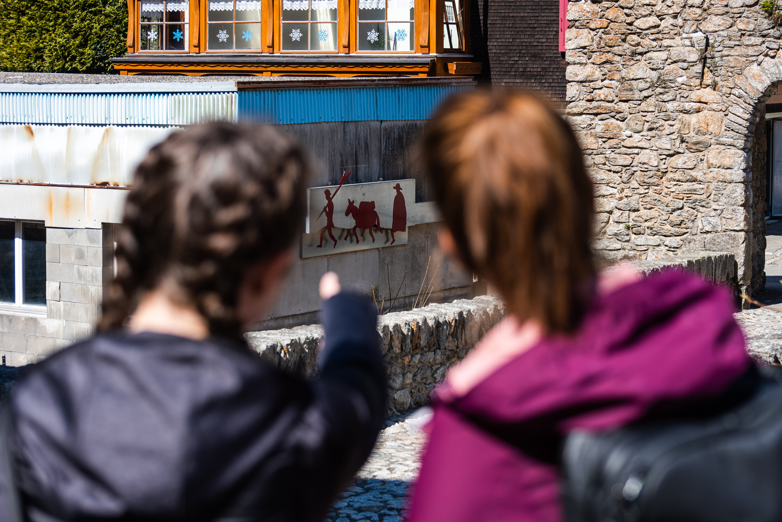 mys-Ponte doganale-Zollbrücke mit Säumern