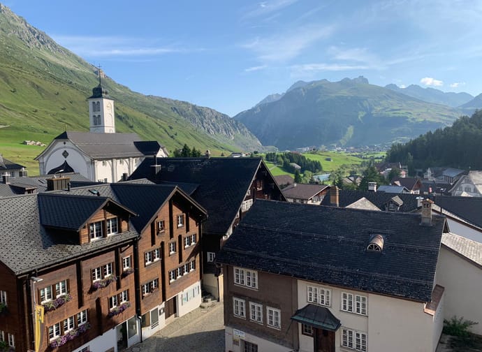 mys-Ferienwohnung «Im Herzen von Hospental»-Aussicht