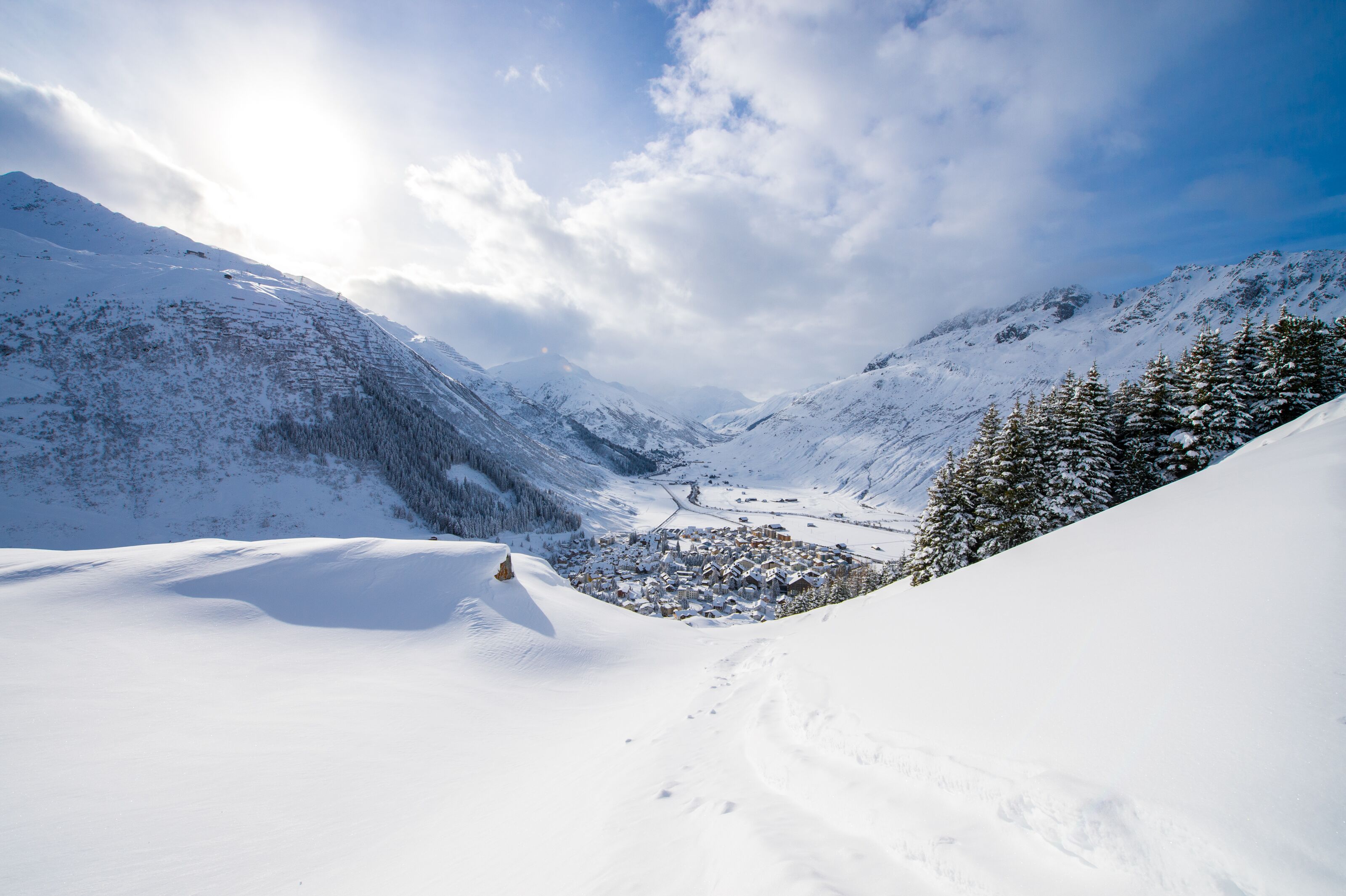 Ferienregion Andermatt im Winter