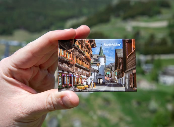 Souvenir Magnet Andermatt Dorf