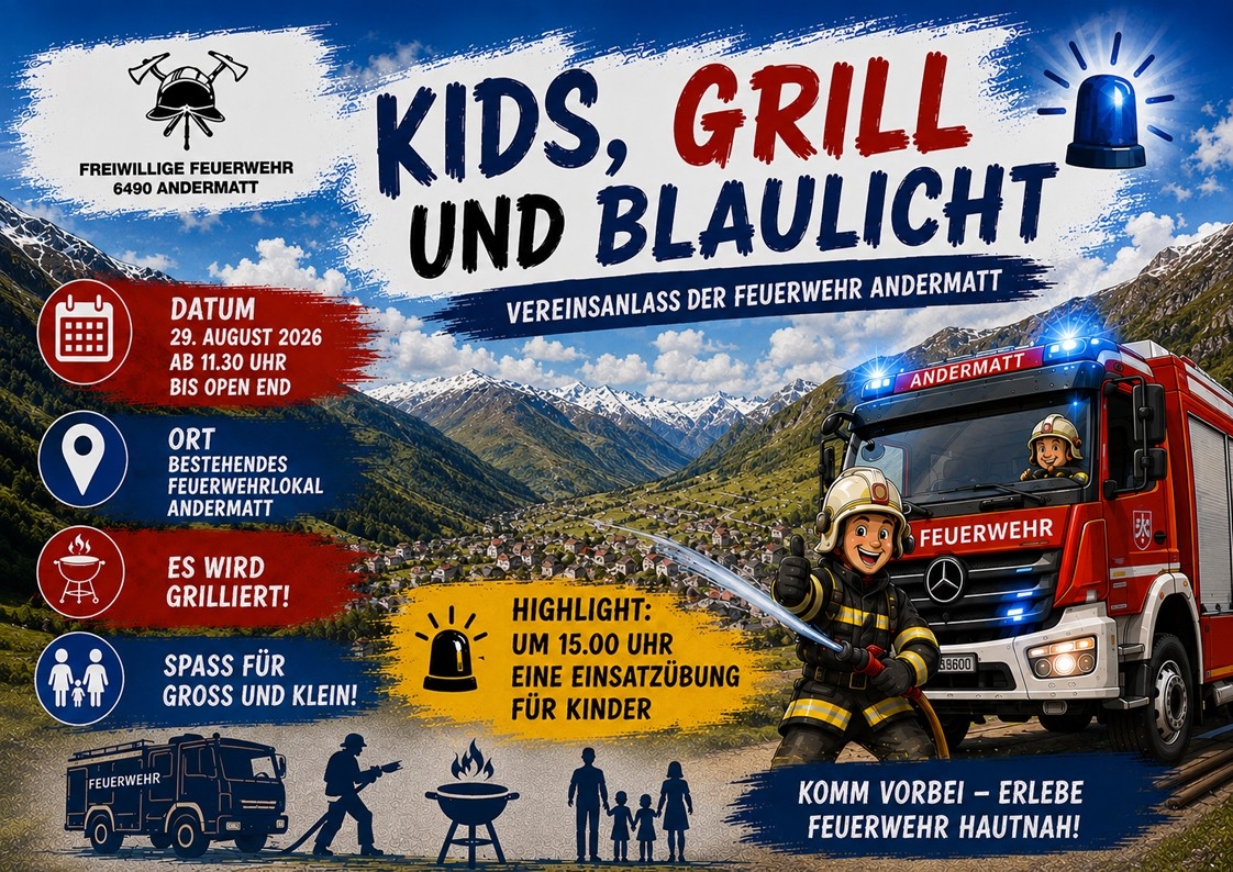 Freiwillige Feuerwehr, Kids, Grill und Blaulicht