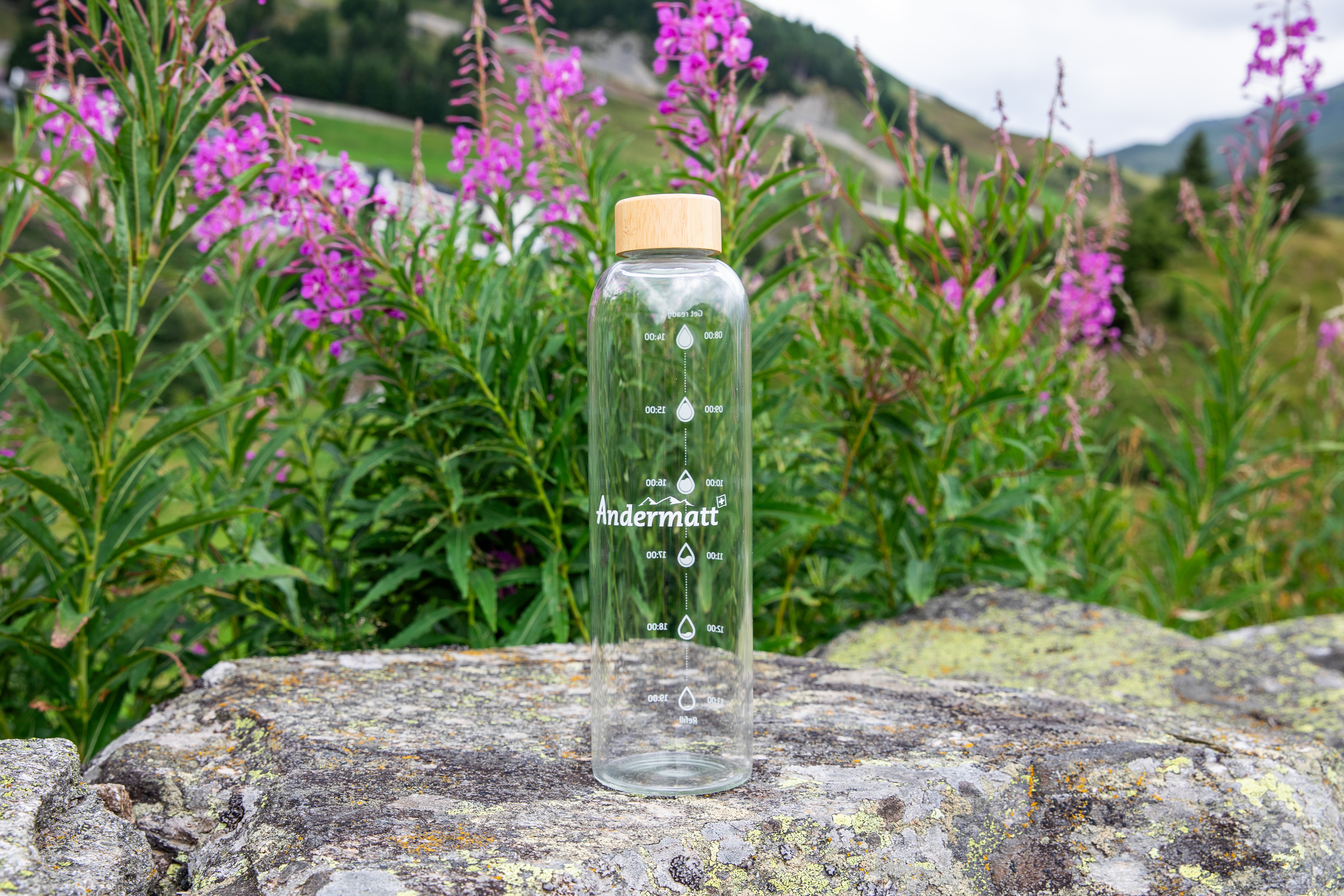 mys-Andermatt Glasflasche-Trinkflasche