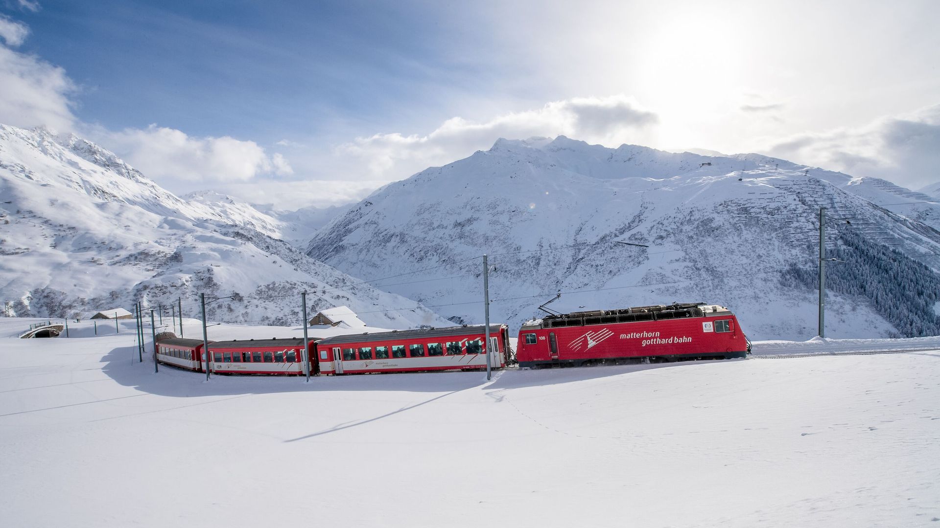 Matterhorn Gotthard Railway Winter