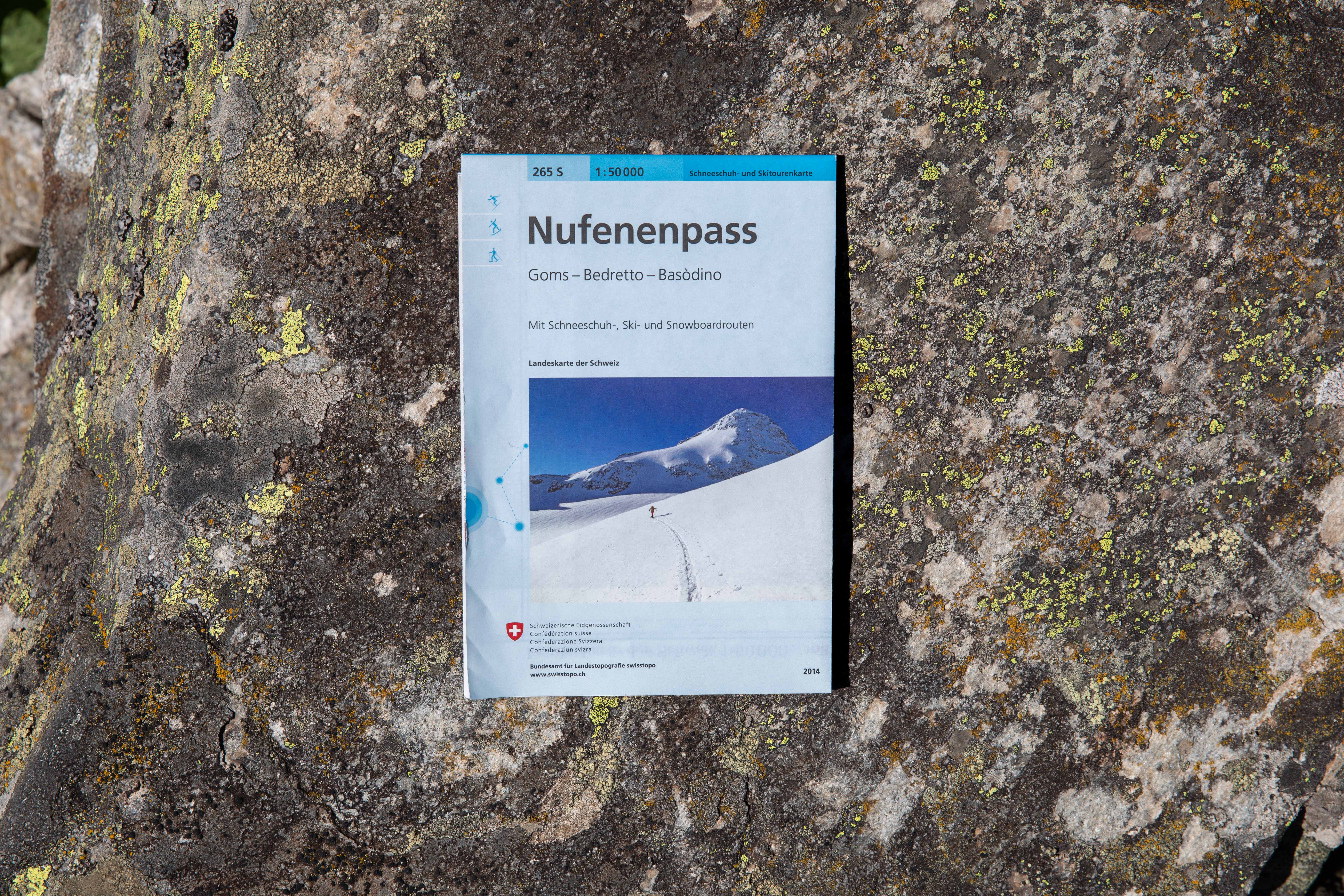 Schneeschuh- und Skitourenkarte Nufenenpass