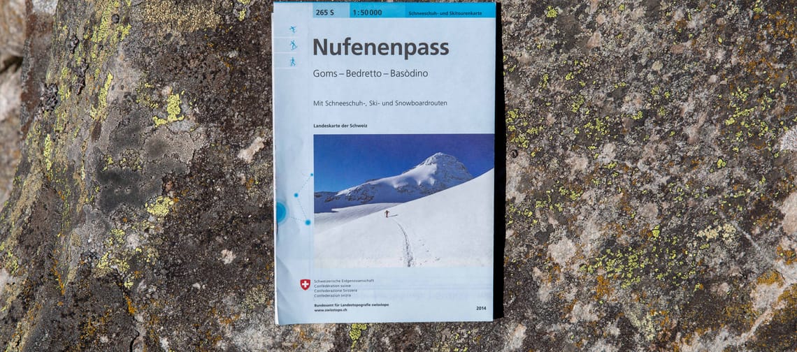 Schneeschuh- und Skitourenkarte Nufenenpass