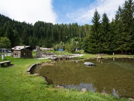 D_Baden_Badesee Fontanivas_Sommer_SDT Lago balneabile Fontanivas Disentis