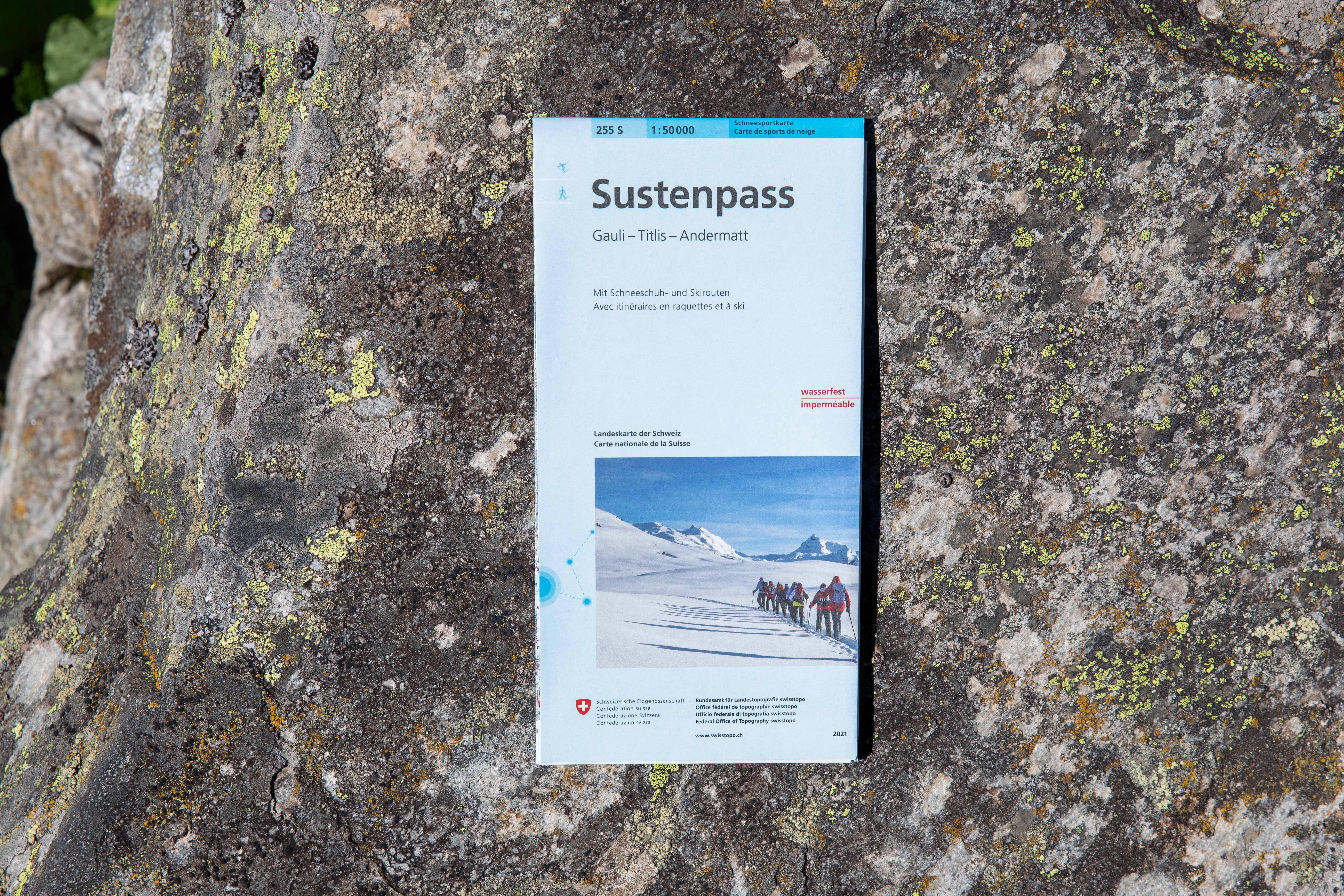 Schneeschuh- und Skitourenkarte Sustenpass