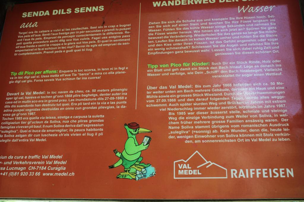 Wanderweg der Sinne in Curaglia