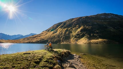 Oberalpsee mit dem Rennvelo