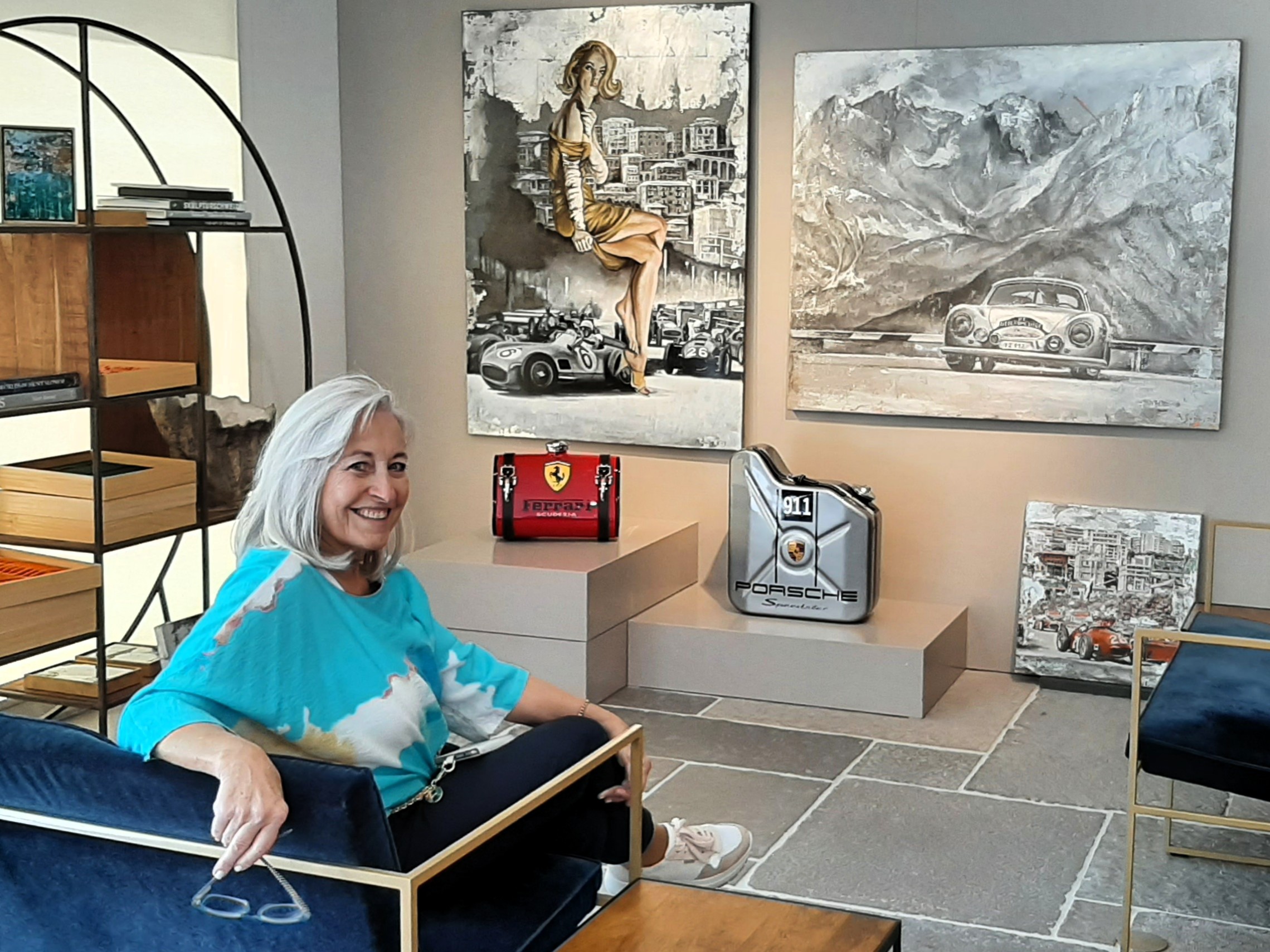 Heidi Leupi vor Akramwand