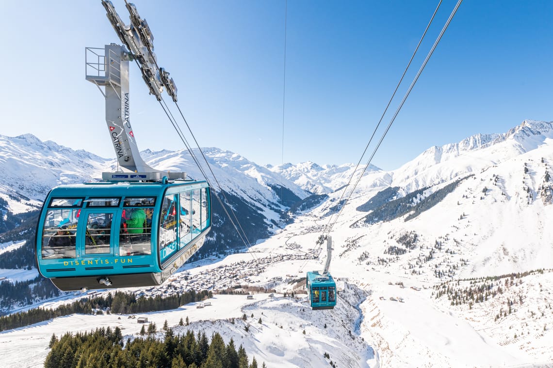 Bergbahn Disentis Winter