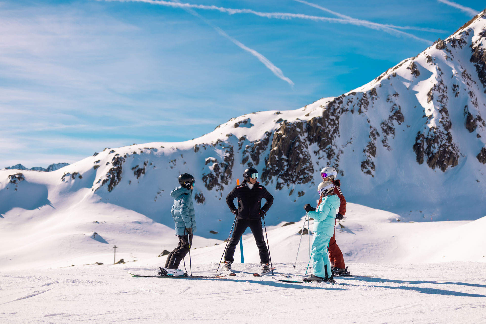 Familie Skifahren Disentis
