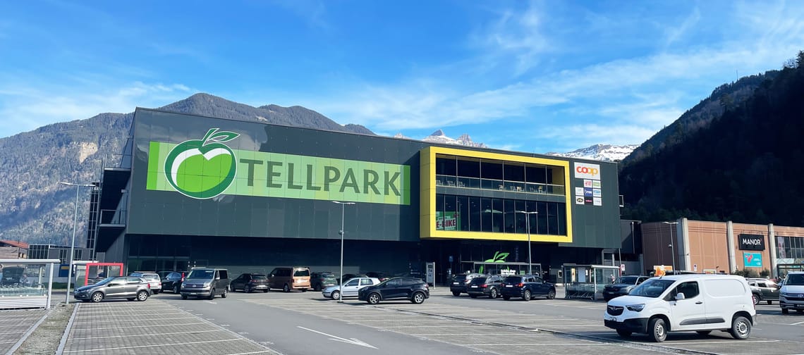 Shoppingcenter Tellpark von aussen