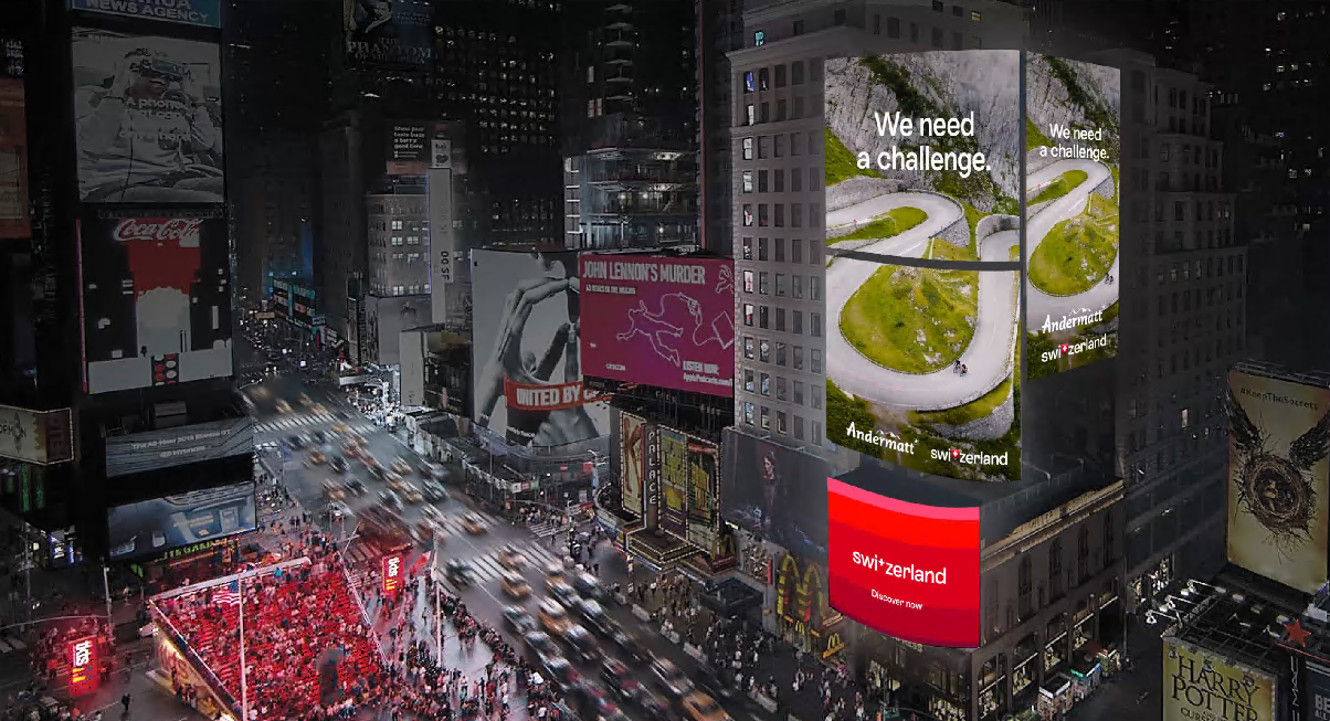 Andermatt Holiday Region conquers Times Square