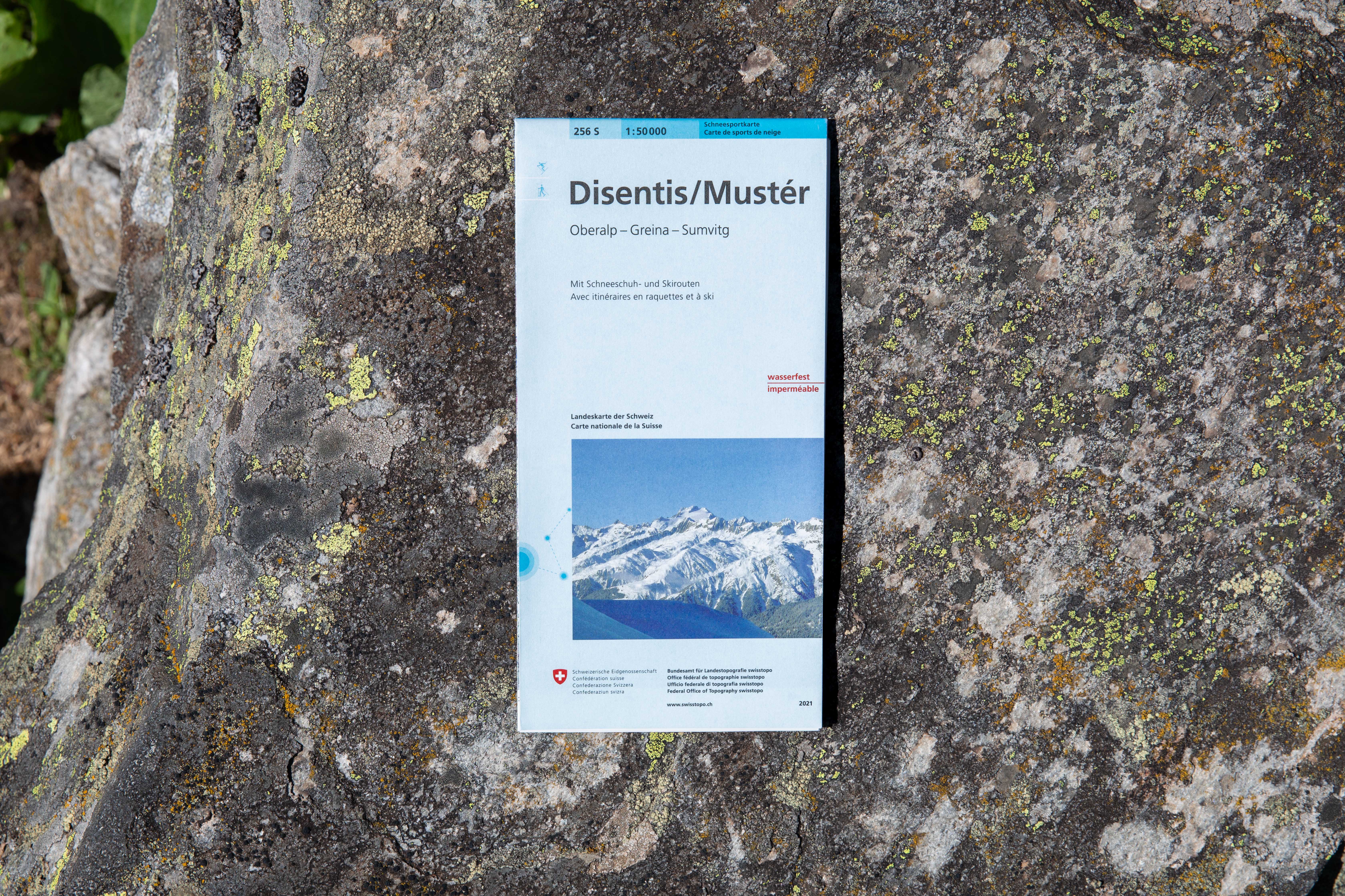 Schneeschuh- und Skitourenkarte Disentis/Mustér