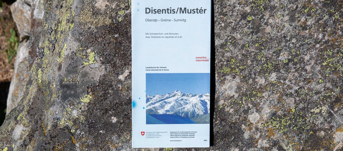 Schneeschuh- und Skitourenkarte Disentis/Mustér