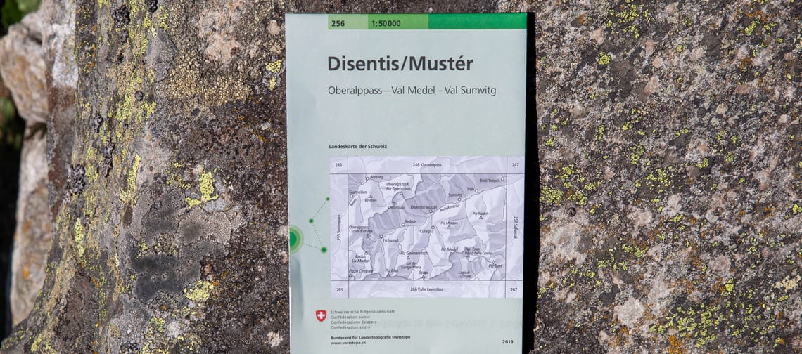 Karte Disentis/ Mustér