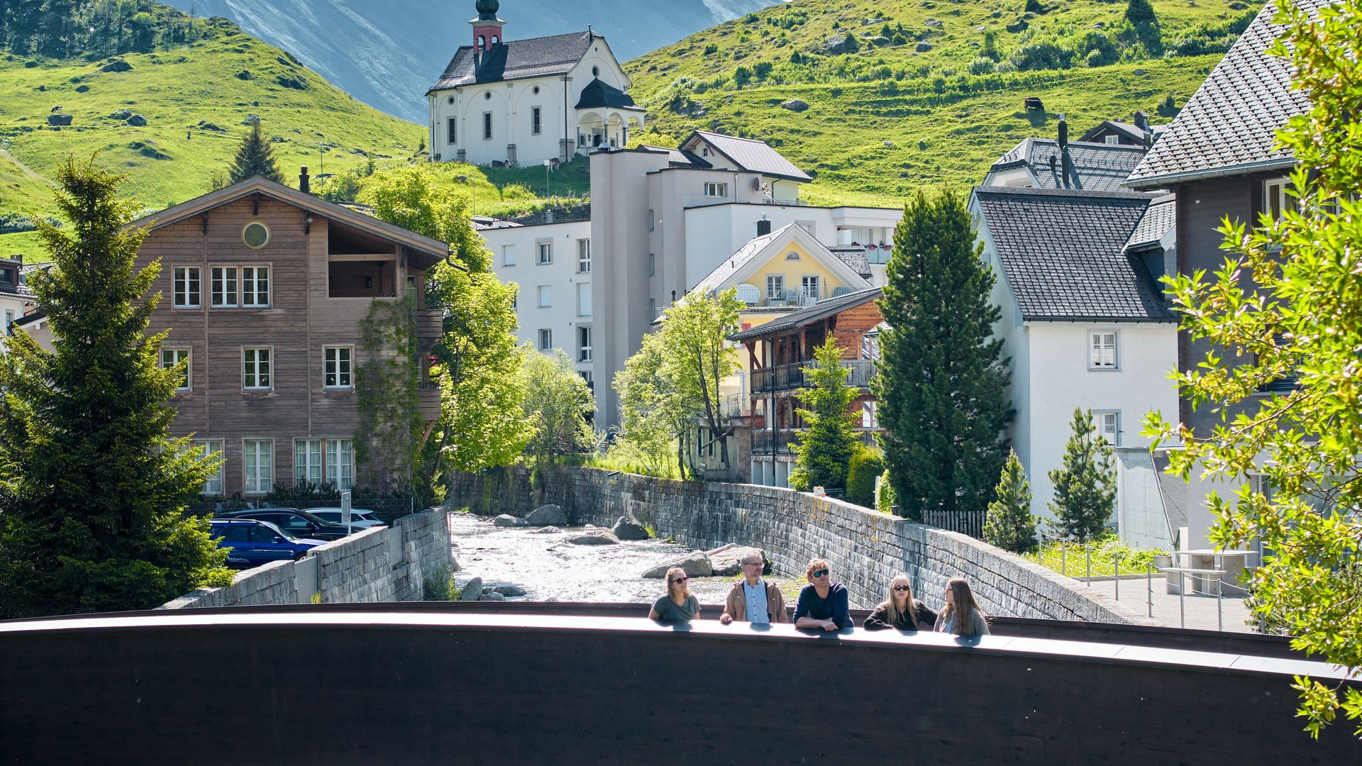 Dorfbrücke Andermatt Sommer Dorfbrücke Andermatt Sommer
