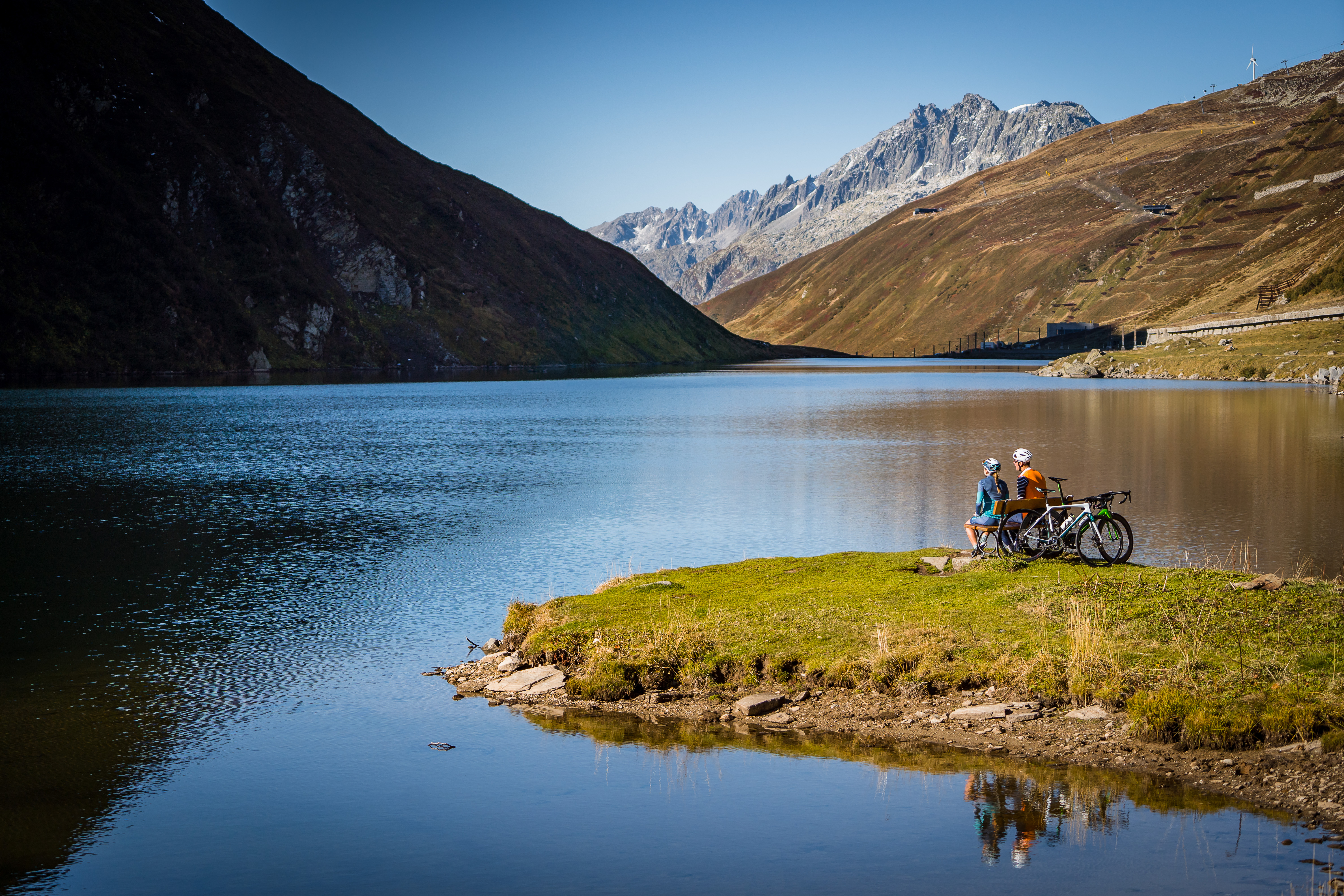 Oberalpsee, Pause mit dem Rennvelo